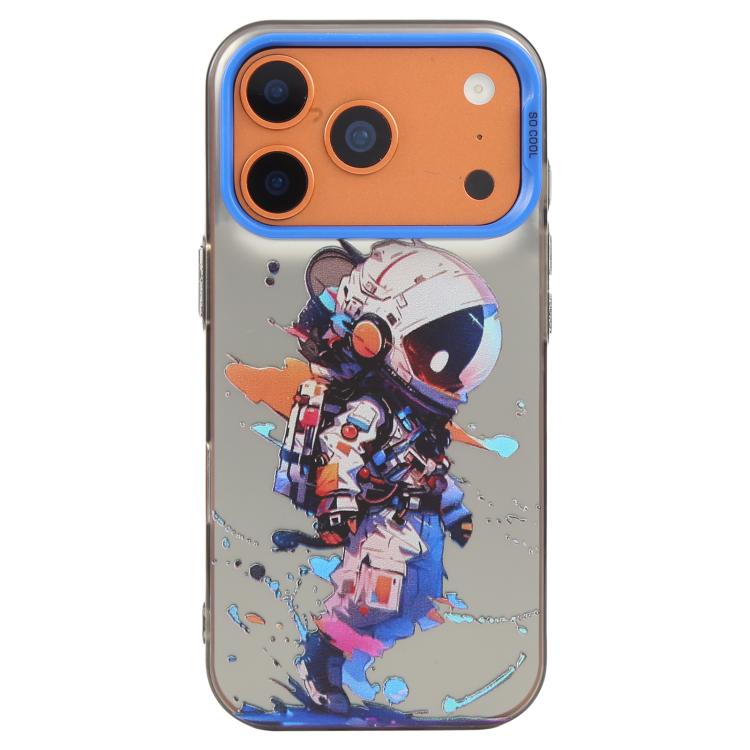 For iPhone 17 Pro Animal Pattern Oil Painting Series PC + TPU Phone Case(Tattered Astronaut)