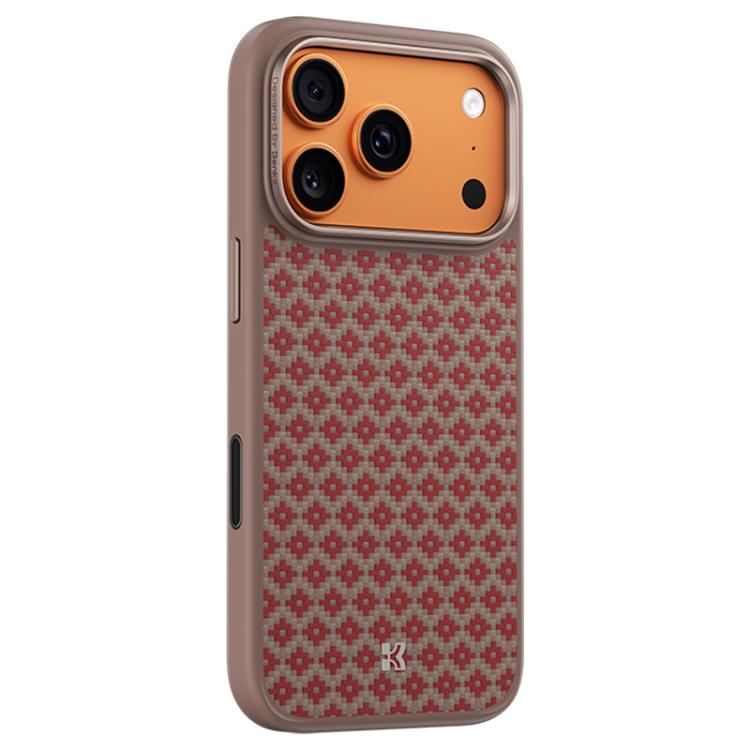 For iPhone 17 Pro Benks Y3 Kevlar Diamond Pattern Shockproof Magnetic Phone Case(Orange)