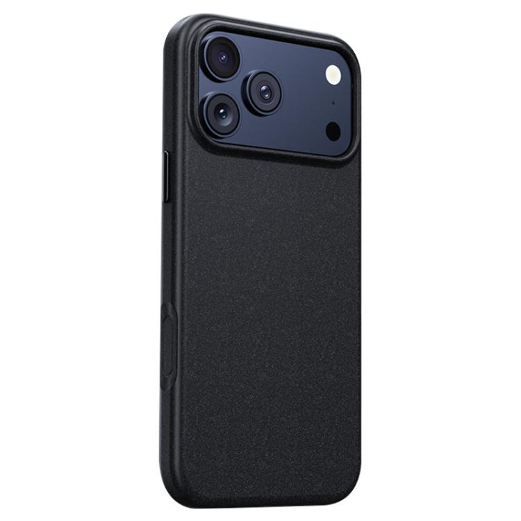 For iPhone 17 Pro Boundless Series Rock Sand Magnetic Phone Case(Black)