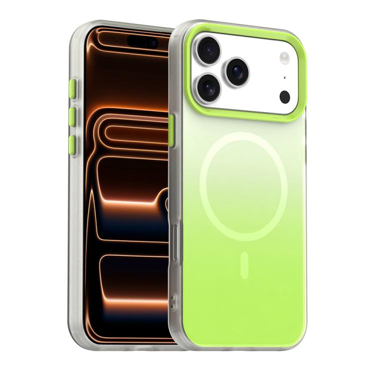 For iPhone 17 Pro Candy Gradient Series 3 in 1 Hybrid Magnetic Phone Case(Green)