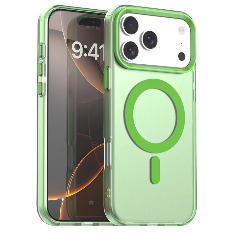 For iPhone 17 Pro Candy Magsafe PC Hybrid TPU Phone Case(Green)