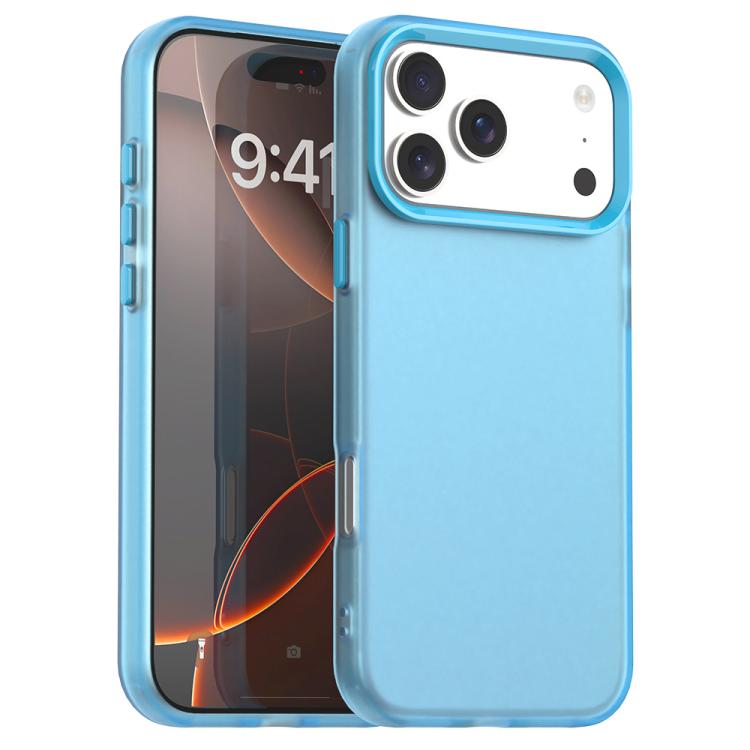 For iPhone 17 Pro Candy PC Hybrid TPU Shockproof Phone Case(Blue)
