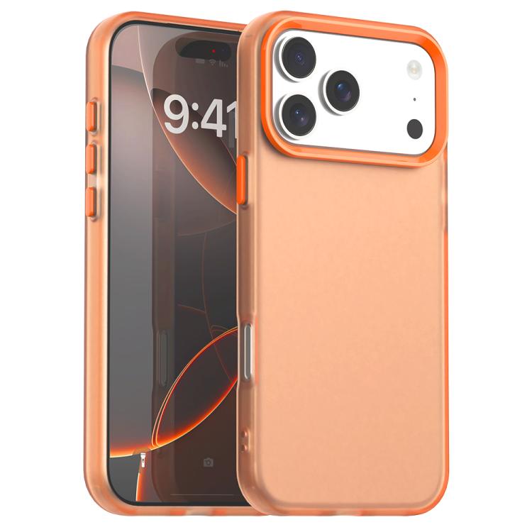 For iPhone 17 Pro Candy PC Hybrid TPU Shockproof Phone Case(Orange)