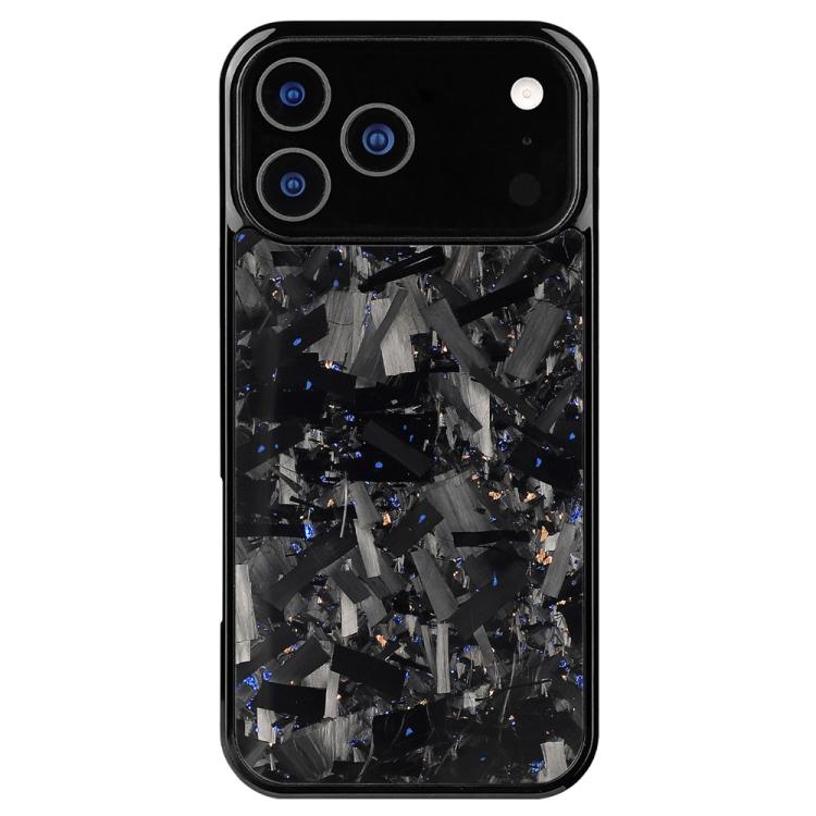 For iPhone 17 Pro Carbon Fibre PC + TPU Magnetic Phone Case(Blue Gold)