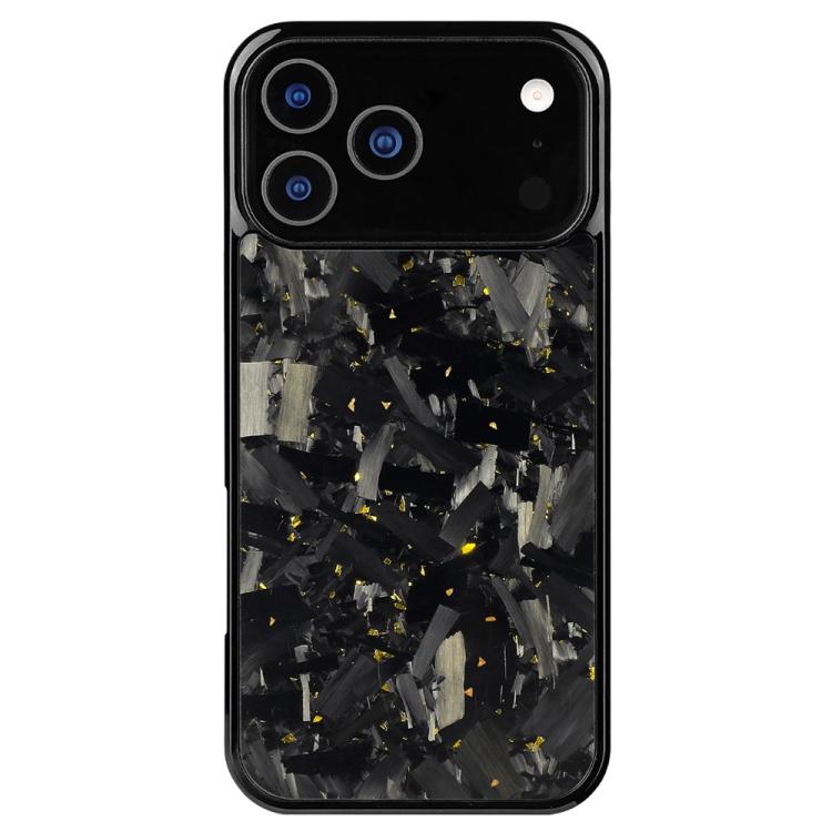 For iPhone 17 Pro Carbon Fibre PC + TPU Magnetic Phone Case(Gold)
