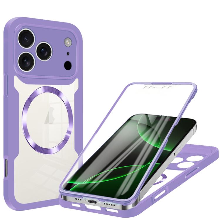 For iPhone 17 Pro CD Texture MagSafe Phone Case(Purple)