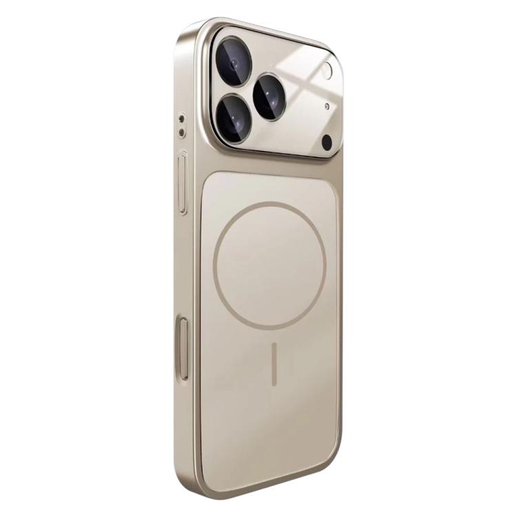 For iPhone 17 Pro Change to 17 Big Lens Window Frosted MagSafe Phone Case(Gray)