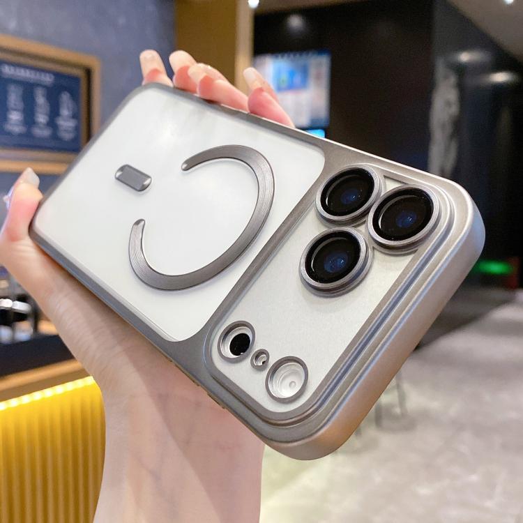 For iPhone 17 Pro Change to 17 Series Magnetic MagSafe Frosted TPU Phone Case(Grey)