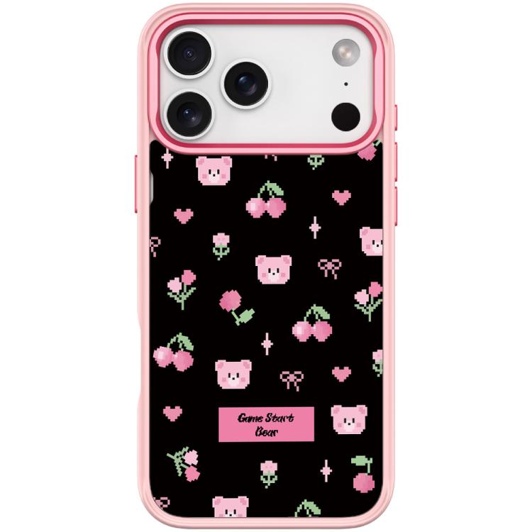 For iPhone 17 Pro Cherry Pattern Magnetic Phone Case(Pink)