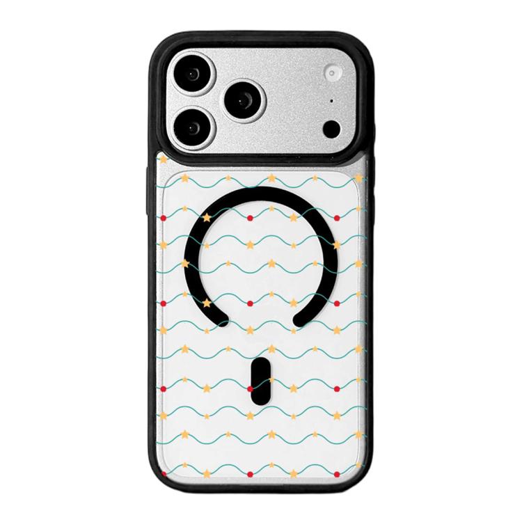 For iPhone 17 Pro Christmas Series Strong Magnetic Painted Black Edge Phone Case(Starry Sky)
