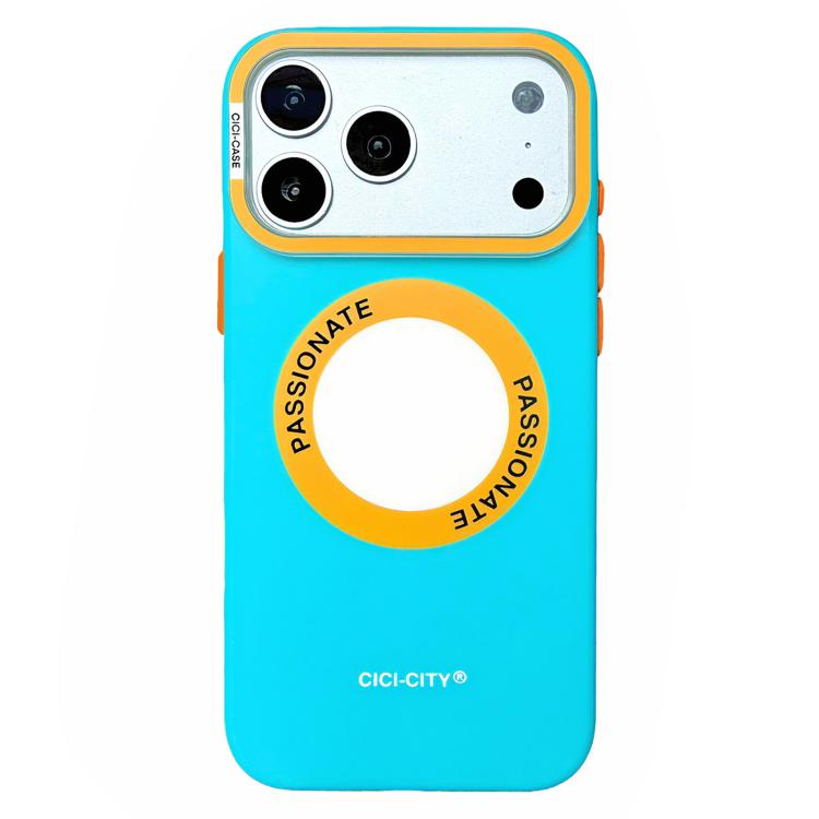 For iPhone 17 Pro CICI-CITY CH-62 Dopamine Dual-Tone Matte Magnetic Phone Case(Blue)
