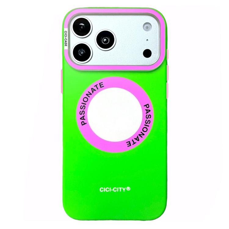 For iPhone 17 Pro CICI-CITY CH-62 Dopamine Dual-Tone Matte Magnetic Phone Case(Green)