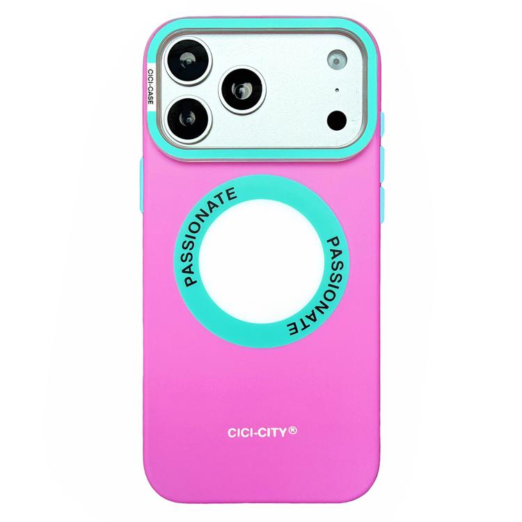 For iPhone 17 Pro CICI-CITY CH-62 Dopamine Dual-Tone Matte Magnetic Phone Case(Pink)