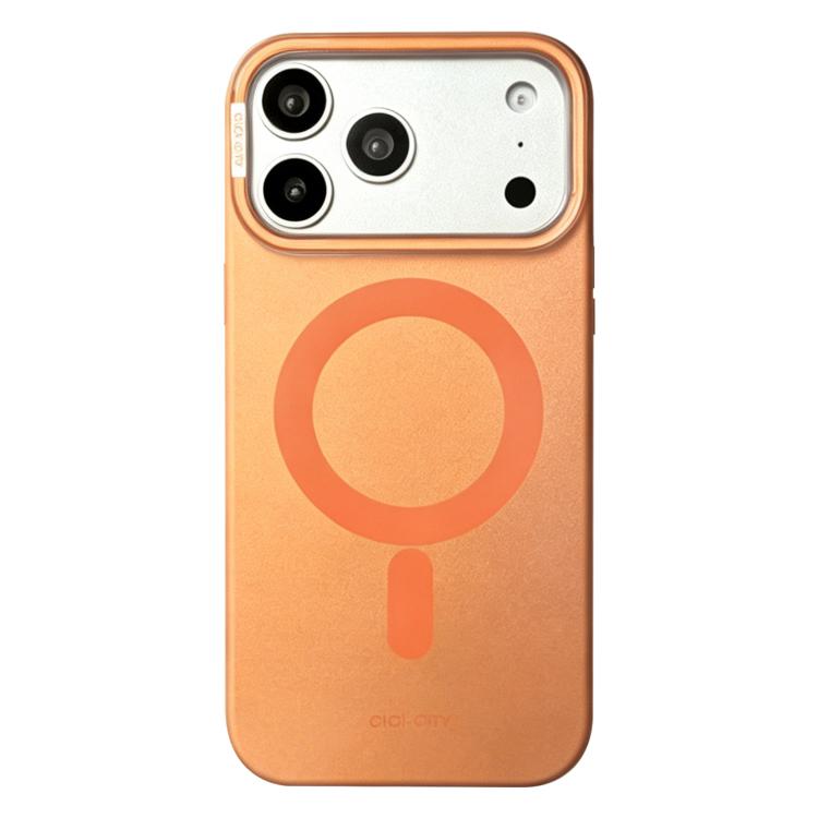 For iPhone 17 Pro CICI-CITY CH-65 Moonlight Sheen Metallic Texture Magnetic Phone Case(Orange)