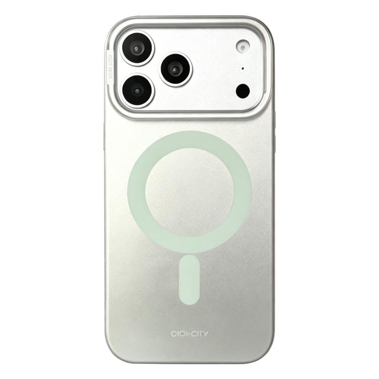 For iPhone 17 Pro CICI-CITY CH-65 Moonlight Sheen Metallic Texture Magnetic Phone Case(Silver)