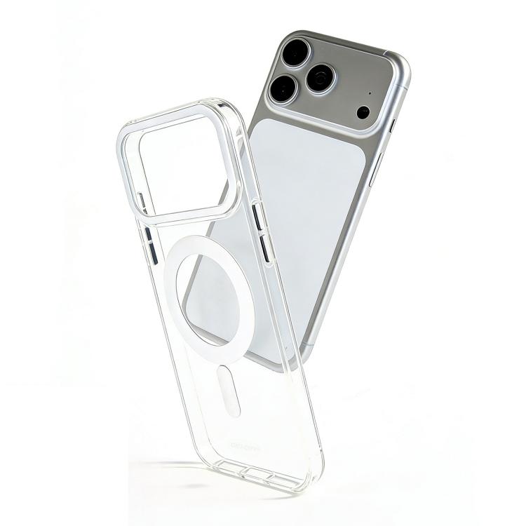 For iPhone 17 Pro CICI-CITY Self-Healing Transparent IMD Magnetic Phone Case(White)