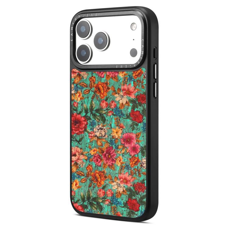 For iPhone 17 Pro Denior Peony Series Magnetic Phone Case(Blue)