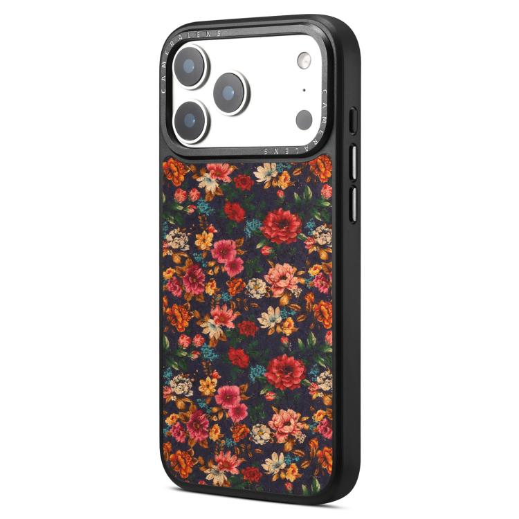 For iPhone 17 Pro Denior Peony Series Magnetic Phone Case(Purple)