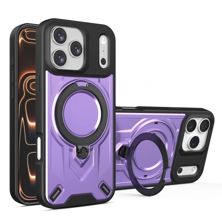 For iPhone 17 Pro Dijia Rotating Bracket Magnetic Phone Case(Purple)