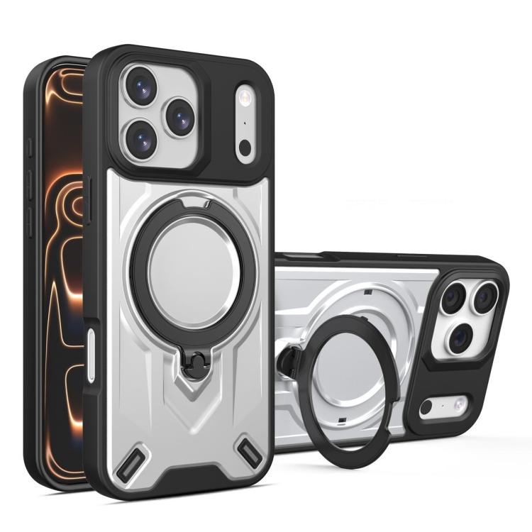 For iPhone 17 Pro Dijia Rotating Bracket Magnetic Phone Case(Silver)