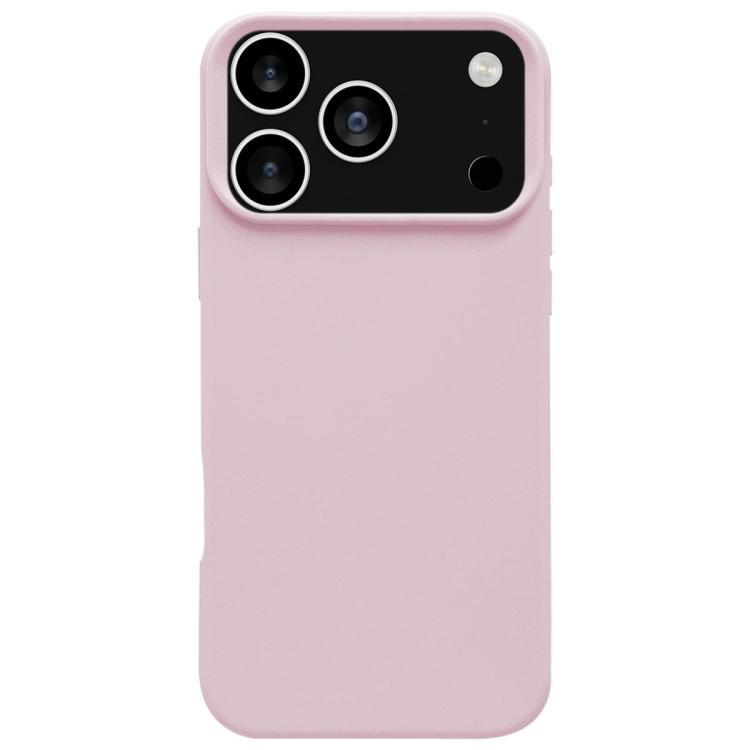 For iPhone 17 Pro Dopamine Simple Imitation Liquid Silicone Phone Case(Sakura Powder)