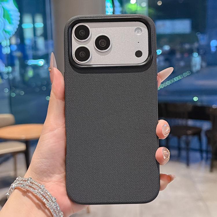 For iPhone 17 Pro Dotted Texture Full Coverage Shockproof Magnetic Phone Case(Black)