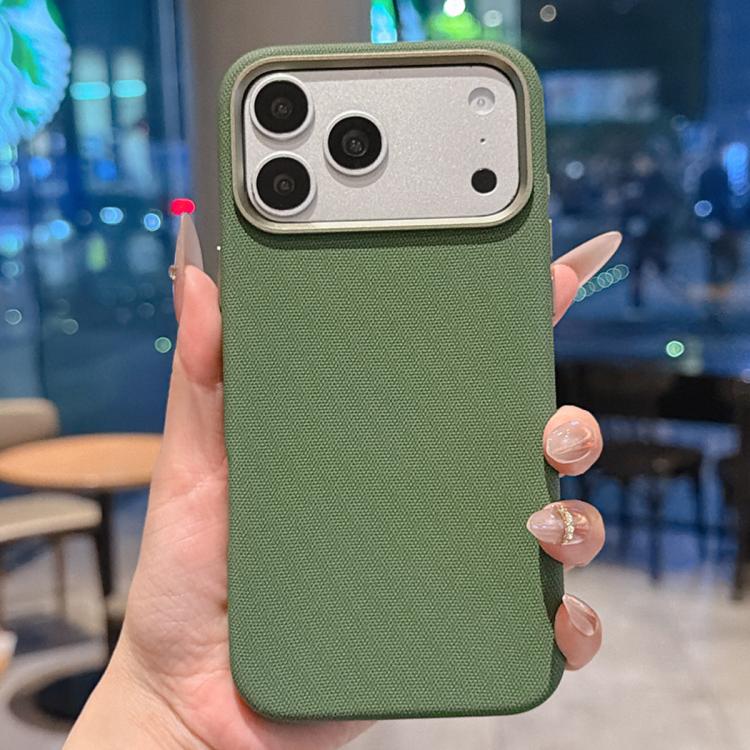 For iPhone 17 Pro Dotted Texture Full Coverage Shockproof Magnetic Phone Case(Green)