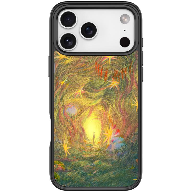 For iPhone 17 Pro Dream Entrance Pattern Magnetic Phone Case(Black)