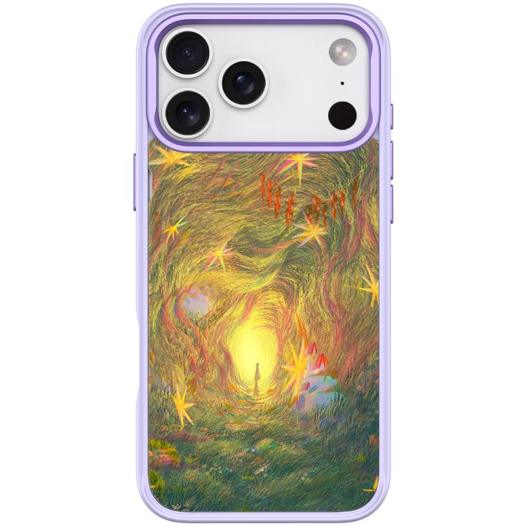 For iPhone 17 Pro Dream Entrance Pattern Magnetic Phone Case(Light Purple)