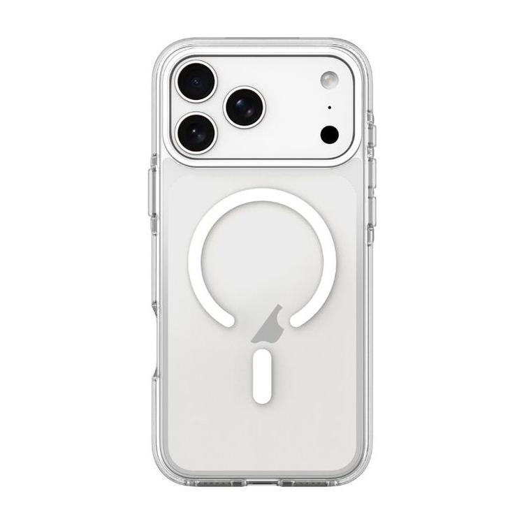 For iPhone 17 Pro Dual-Color PC Hybrid TPU Magnetic Phone Case(White)