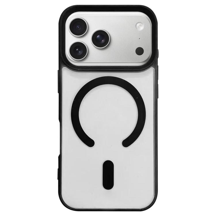 For iPhone 17 Pro Dual-Side Frosted MagSafe Clear Phone Case(Black)