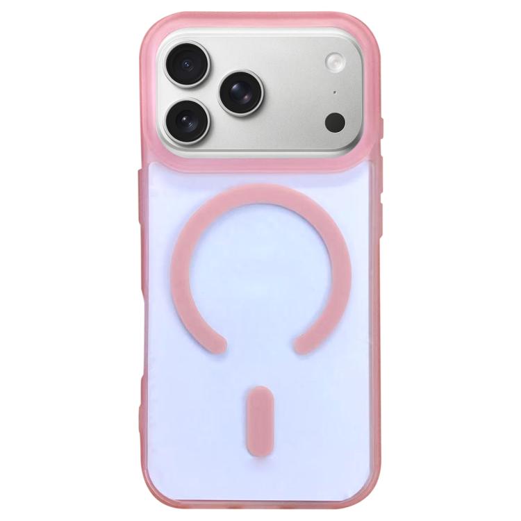 For iPhone 17 Pro Dual-Side Frosted MagSafe Clear Phone Case(Pink)