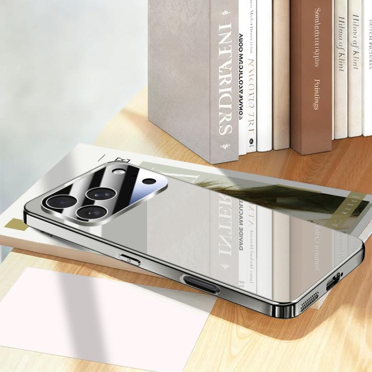 For iPhone 17 Pro Electroplating Ice Crystal Airbag Full Coverage Shockproof Phone Case(Gray)