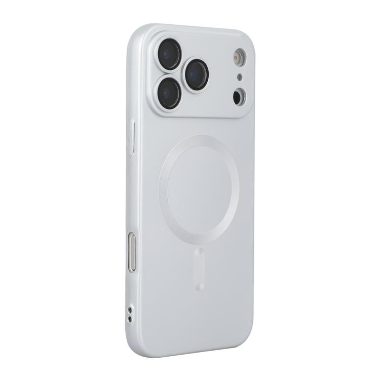 For iPhone 17 Pro ENKAY MagSafe Matte TPU Phone Case with Lens Film(Silver)