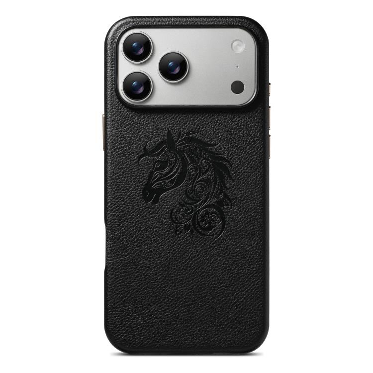 For iPhone 17 Pro ESEBLE B1 Five Flowered Horse Phone Case(Black)