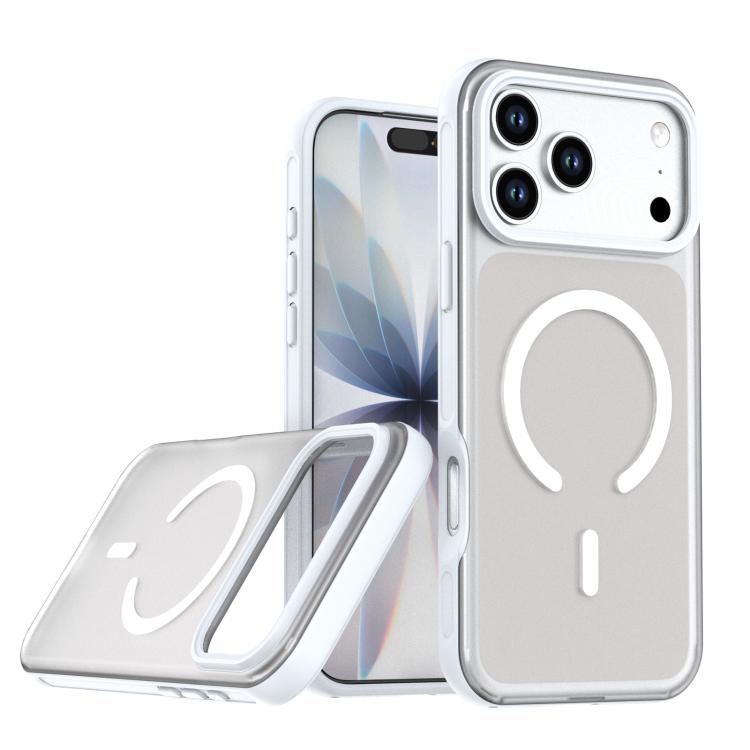 For iPhone 17 Pro Explorer Series Magnetic PC Phone Case(White)