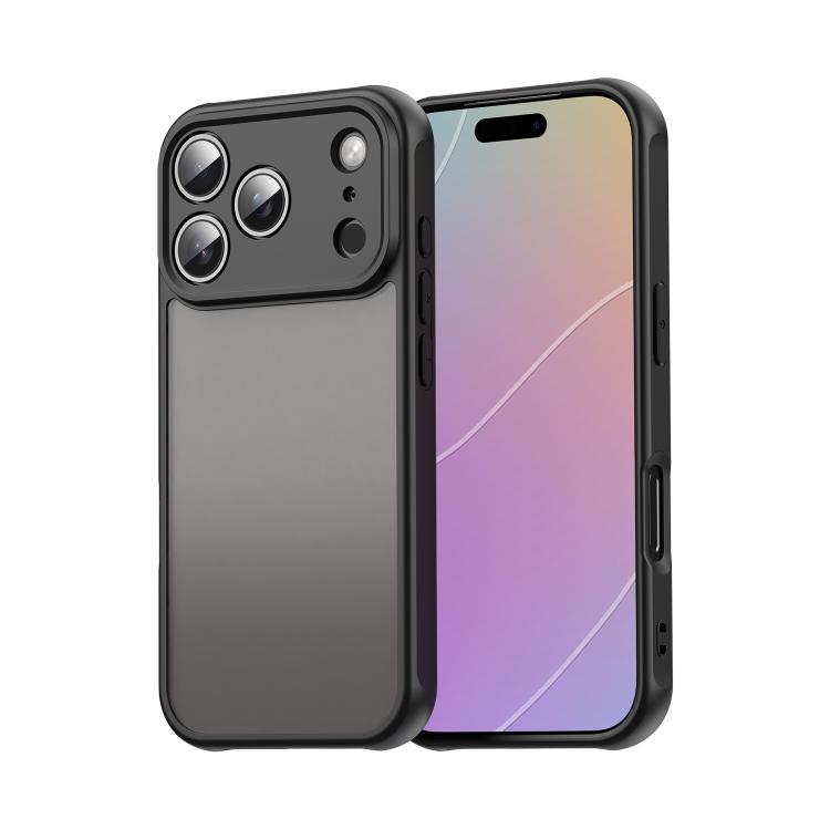 For iPhone 17 Pro Fan Dun Series TPU Hybrid PC Frosted Phone Case(Black)