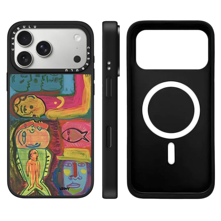 For iPhone 17 Pro Floating Man Series Pattern Mirror Magnetic Phone Case(Mermaid)