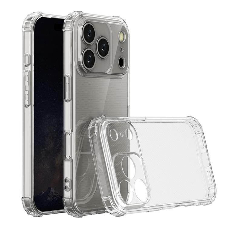 For iPhone 17 Pro Four-Corner Shockproof Clear TPU Phone Case(Transparent)