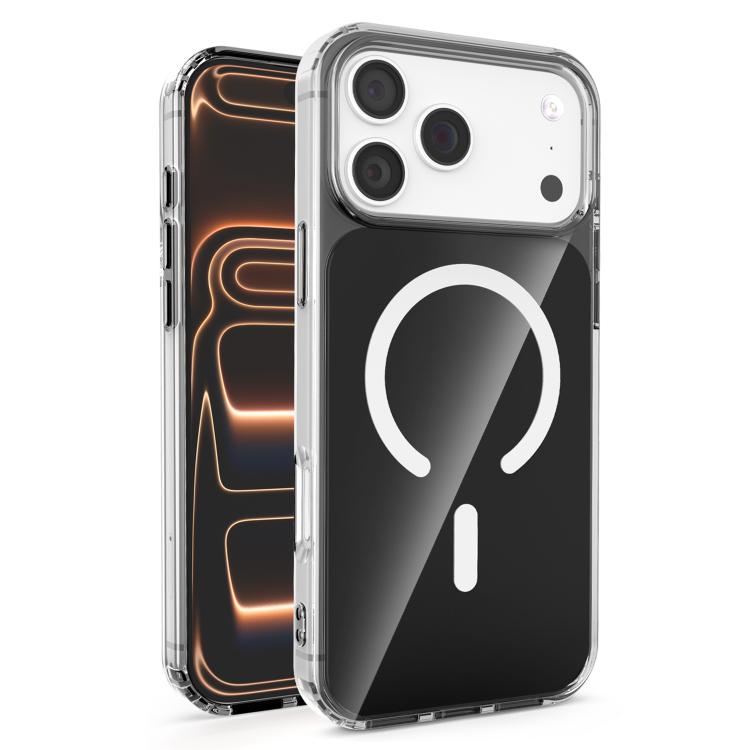 For iPhone 17 Pro Four-corner U-shaped Airbag Semi-transparent MagSafe Case(Matte Black)