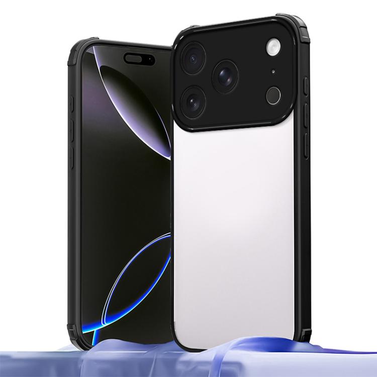 For iPhone 17 Pro Four Corners Shield Shockproof TPU Hybrid PC Phone Case(Black)