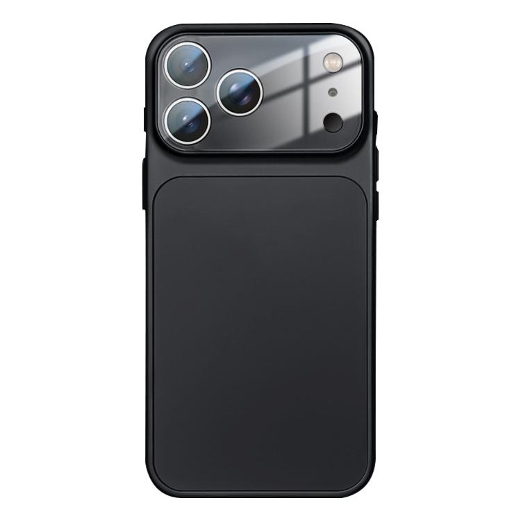 For iPhone 17 Pro Frosted Acrylic Hybrid TPU Phone Case with Lens Film(Black)