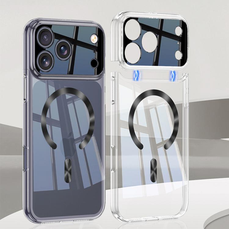 For iPhone 17 Pro GKK Phantom CD Pattern Magnetic MagSafe Transparent Phone Case(Black)