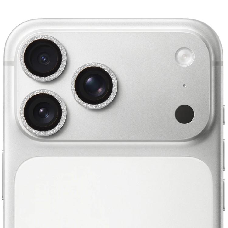 For iPhone 17 Pro Glitter Camera Lens Protector Ring Film(Silver)