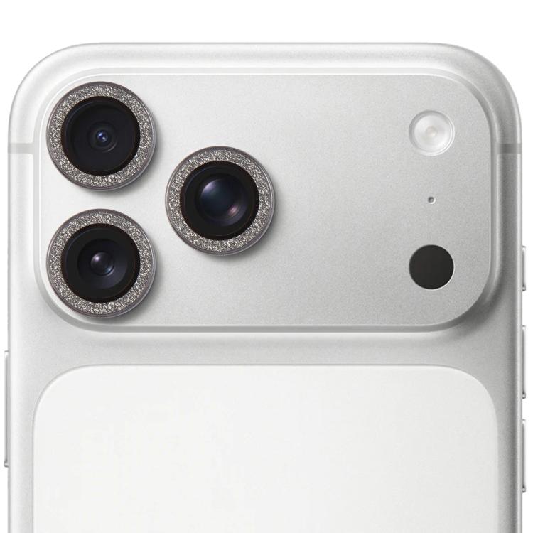 For iPhone 17 Pro Glitter Camera Lens Protector Ring Film(Titanium Gray)