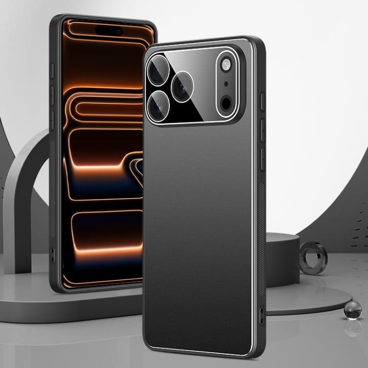 For iPhone 17 Pro Golden Shield Metal Frosted Lens Film Phone Case(Black)