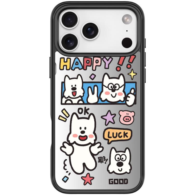 For iPhone 17 Pro Good Day Pattern Magnetic Phone Case(Black)