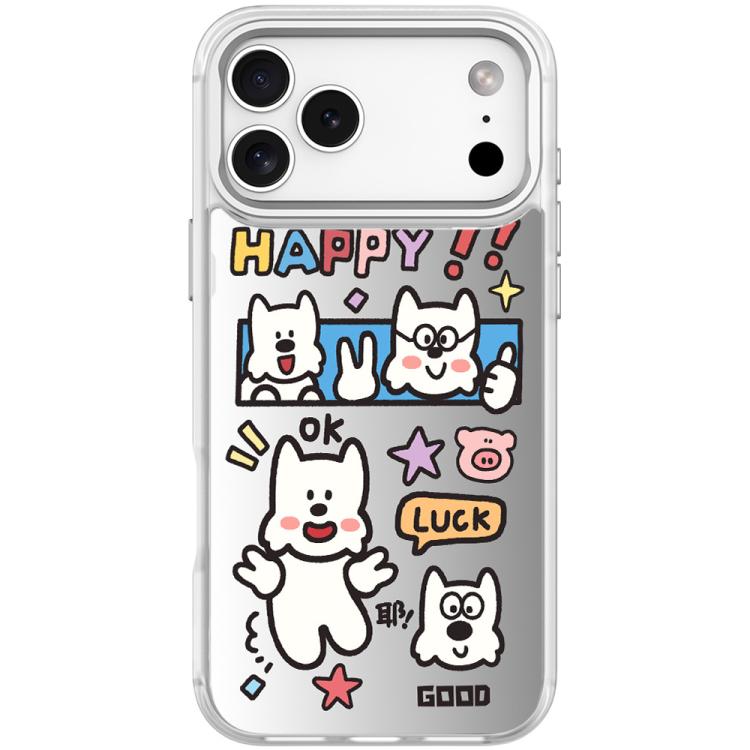 For iPhone 17 Pro Good Day Pattern Magnetic Phone Case(Transparent White)