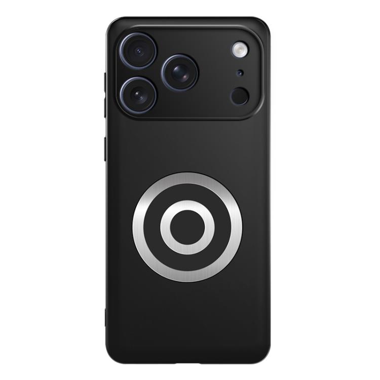 For iPhone 17 Pro Graphene Brass Thermal Grease Cooling Frosted Magnetic Phone Case(Black)