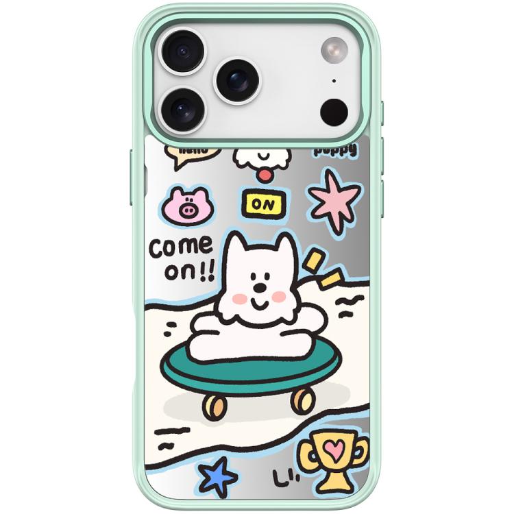 For iPhone 17 Pro Happy Weekend Pattern Magnetic Phone Case(Light Green)